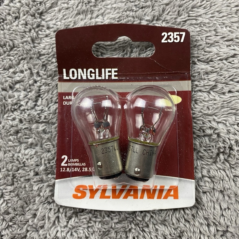 SYLVANIA 2357 Long Life Mini Bulb‎ for Daytime Running Lights (2 Bulbs)